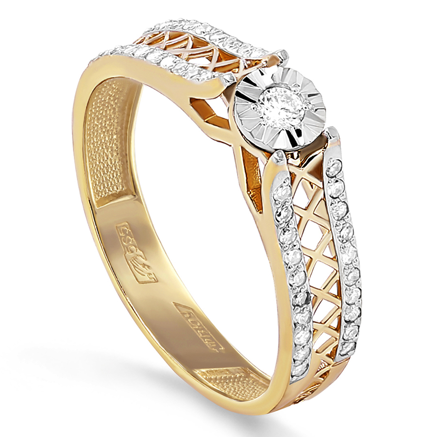 Кольцо, золото, бриллиант, 11-21342-1000